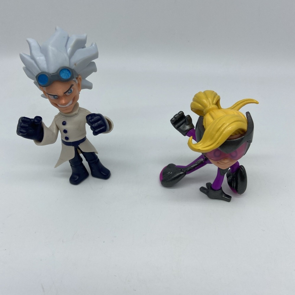 Ninja Kidz Dr Disaster 3" Purple Girl 2"Action Figure Season 3 EUC